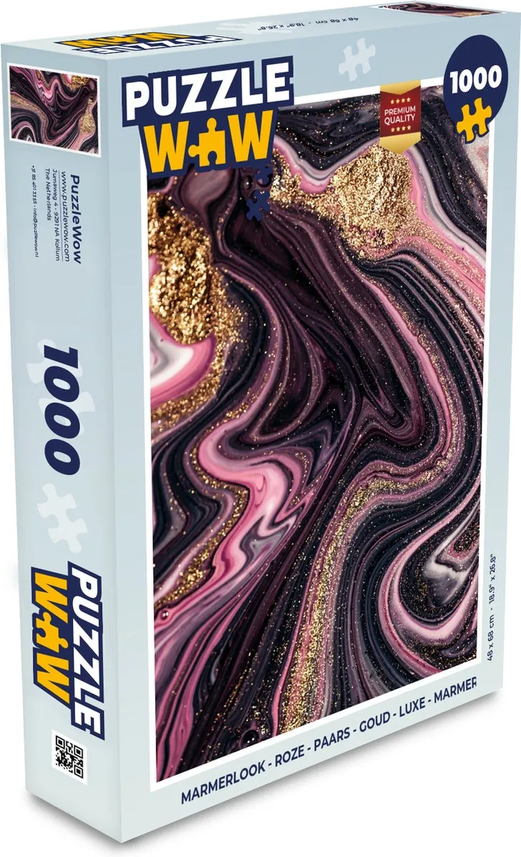 PuzzleWow Marmerlook Legpuzzel 1000 Stuks