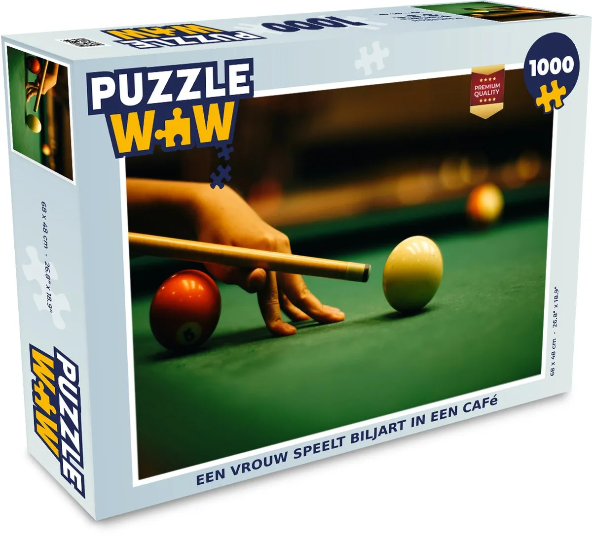 PuzzleWow Legpuzzel Café Biljart 1000 Stuks
