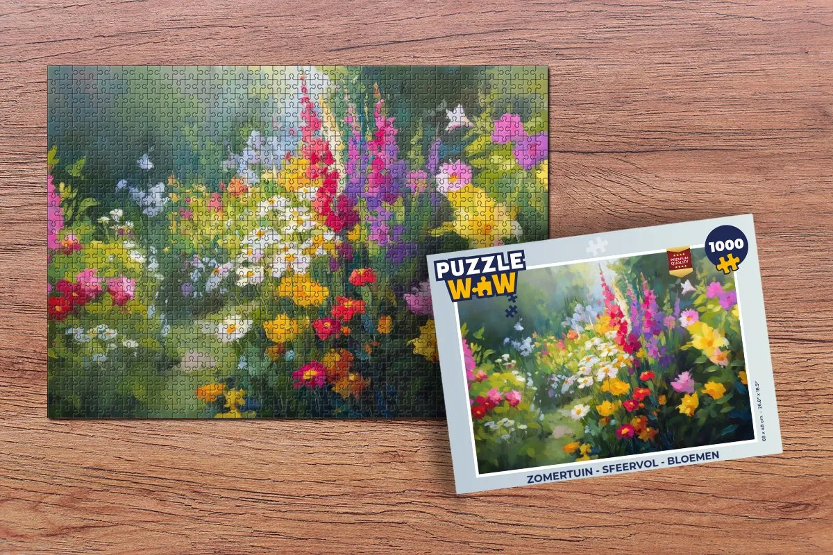 PuzzleWow Zomertuin Legpuzzel 1000 Stuks - Bloemen