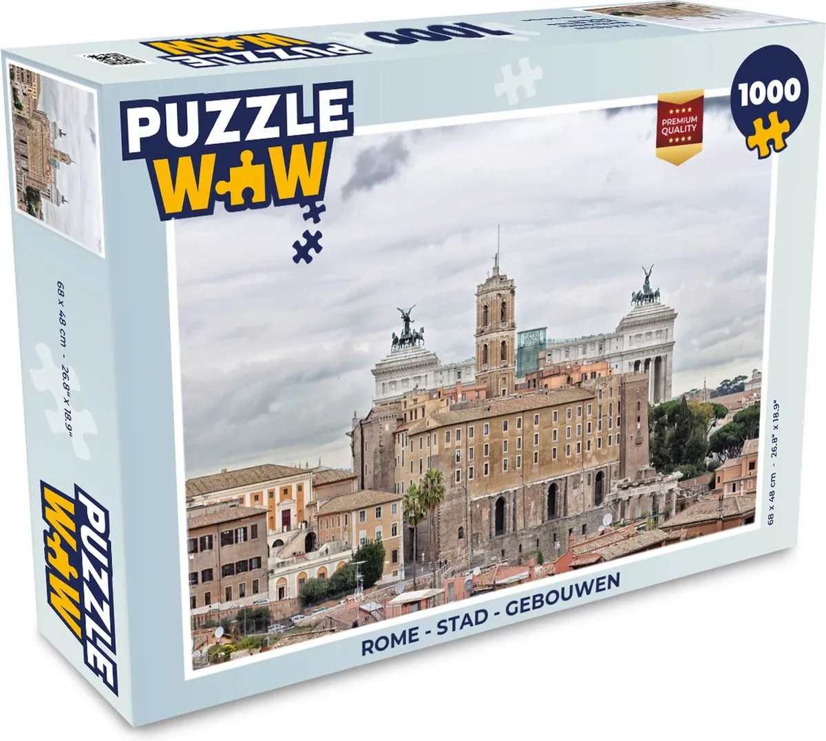 PuzzleWow Rome Stad Gebouwen Legpuzzel 1000 Stuks