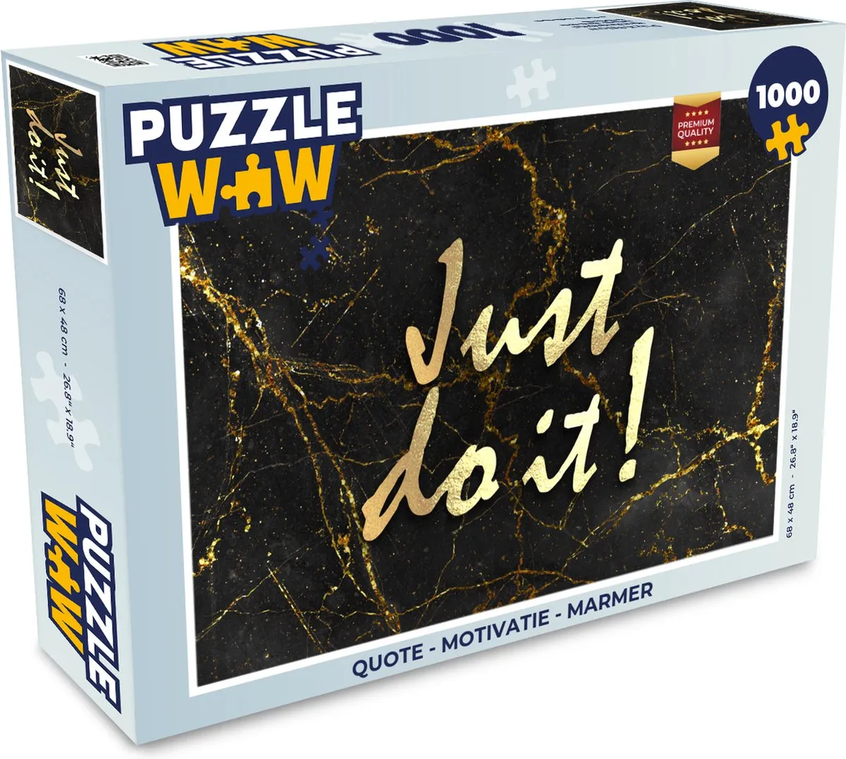 PuzzleWow Quote Motivatie Legpuzzel 1000 Stuks - Marmerprint