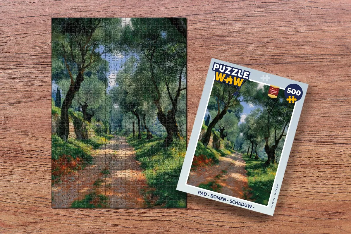 PuzzleWow Bomen Schaduw Legpuzzel 500 Stuks - Pad