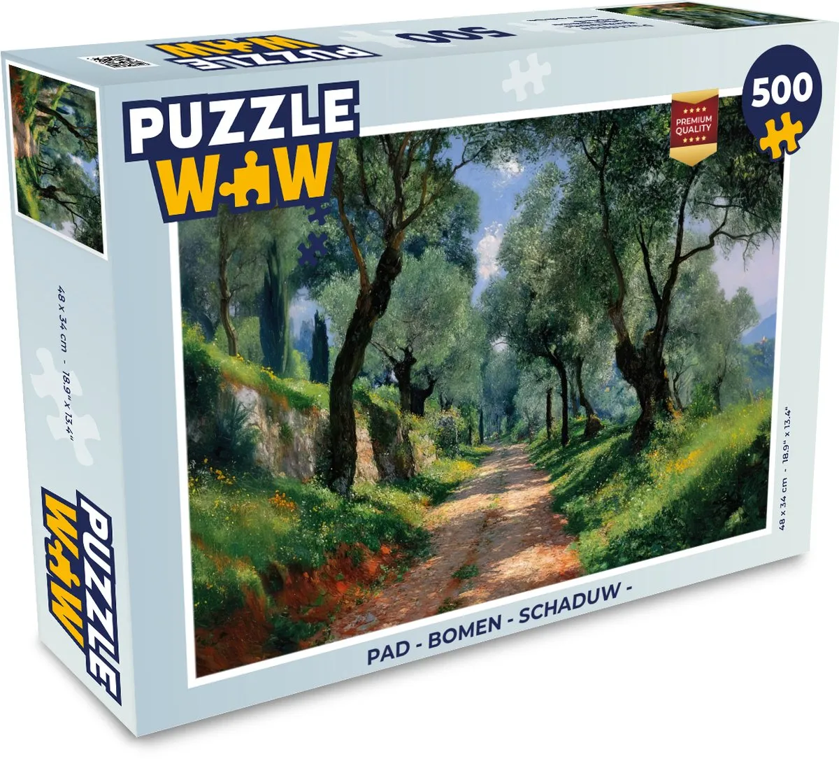 PuzzleWow Bomen Schaduw Legpuzzel 500 Stuks - Pad