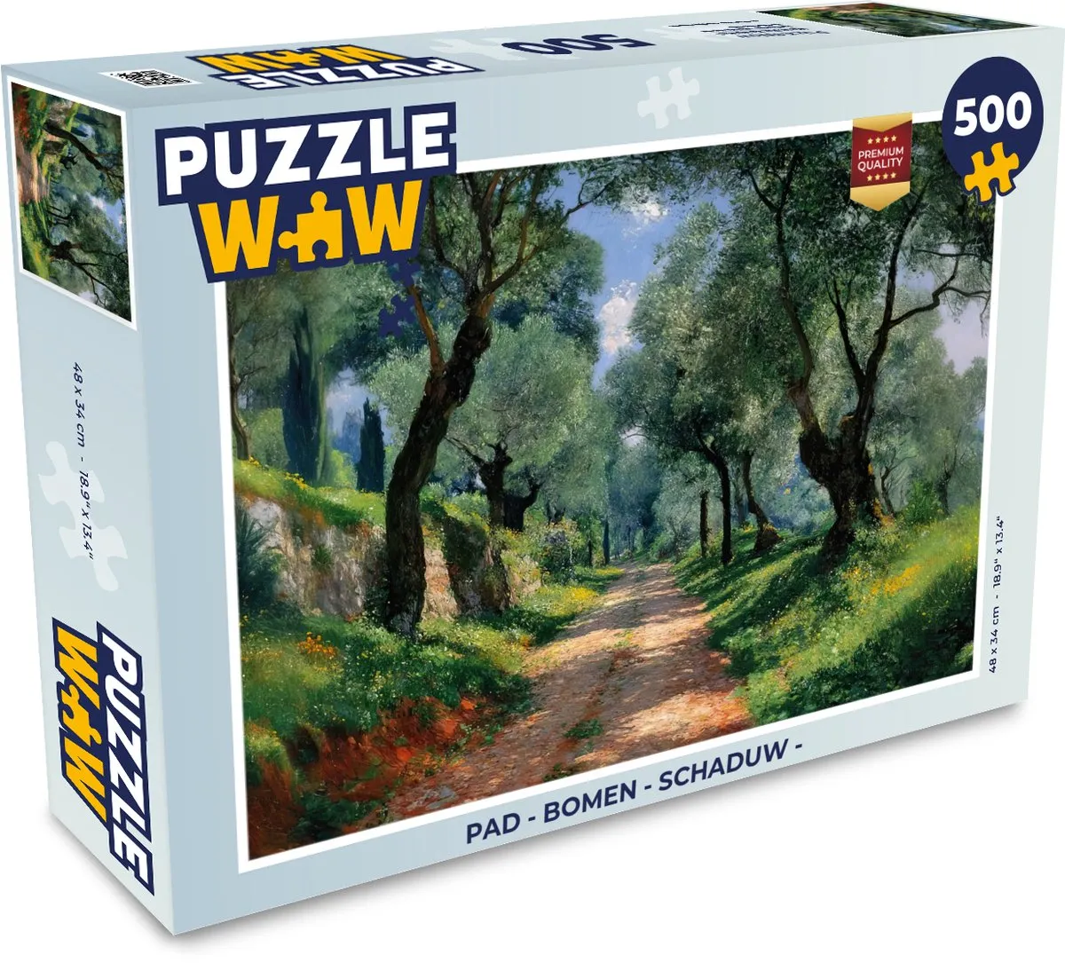 PuzzleWow Bomen Schaduw Legpuzzel 500 Stuks - Pad