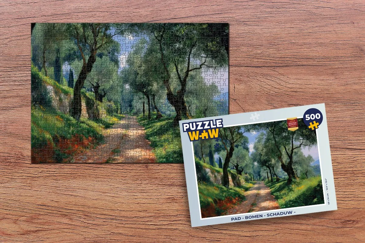 PuzzleWow Bomen Schaduw Legpuzzel 500 Stuks - Pad