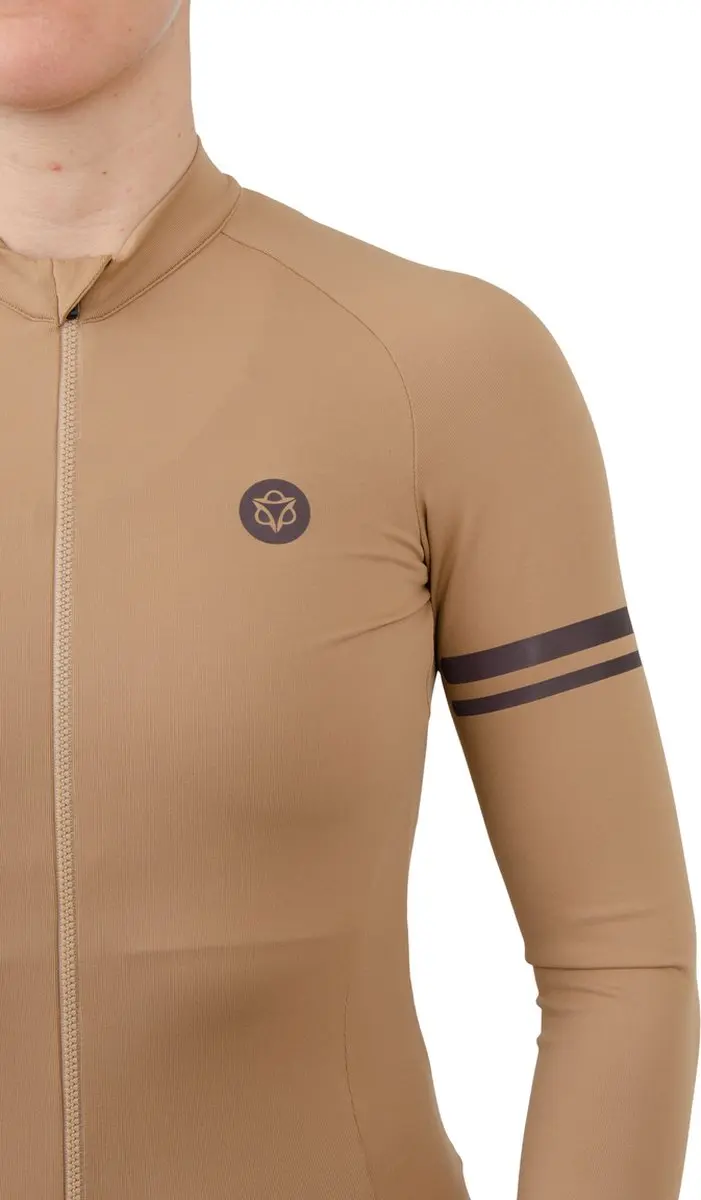 AGU Solid Fietsshirt Dames Lange Mouwen - XS Beige - afbeelding 4 van 6
