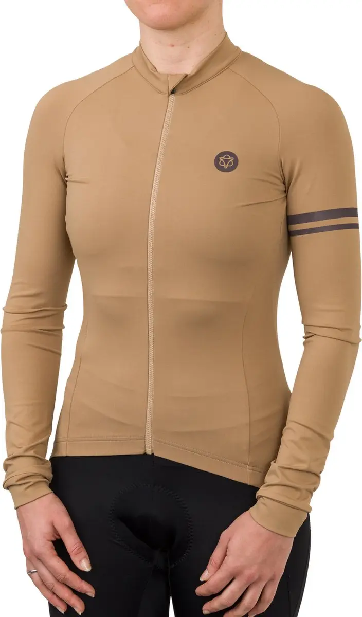 AGU Solid Fietsshirt Dames Lange Mouwen - XS Beige - afbeelding 2 van 6