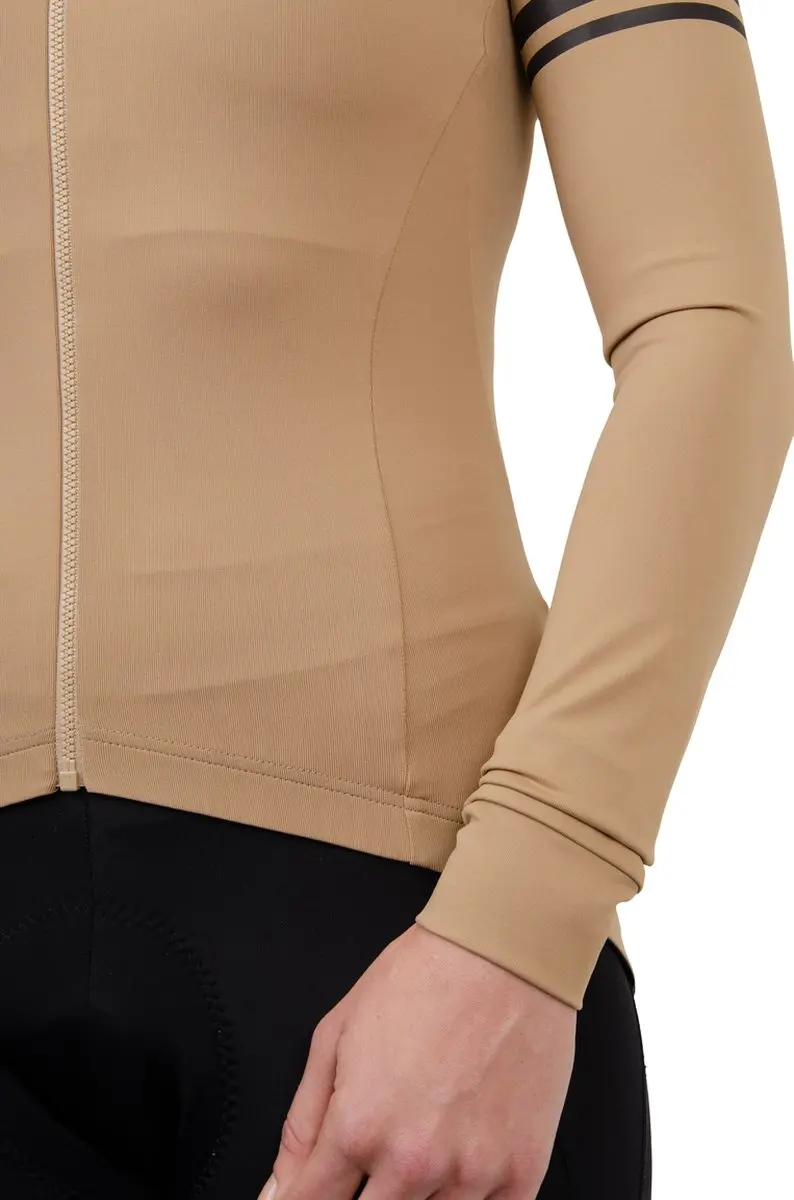 AGU Solid Fietsshirt Dames Lange Mouwen - XS Beige - afbeelding 5 van 6