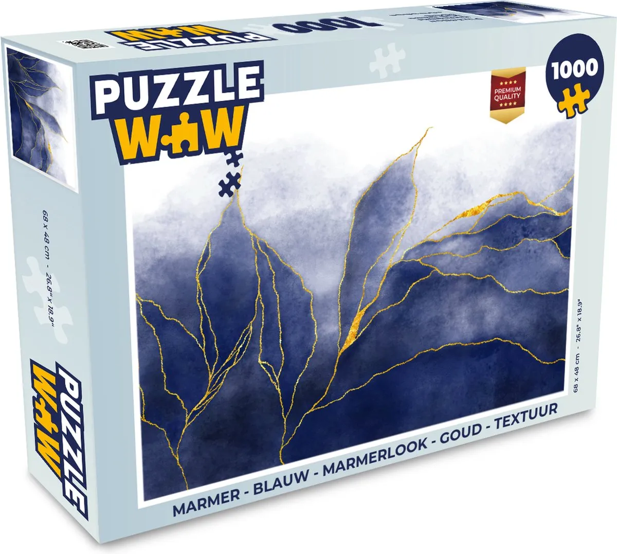 PuzzleWow Marmerlook Legpuzzel 1000 Stuks - Multicolor