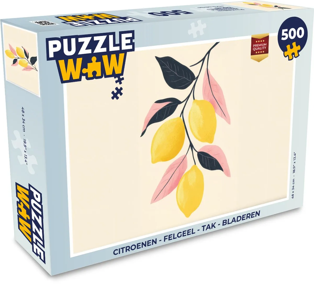 PuzzleWow Citroenen Legpuzzel 500 Stuks - Felgeel