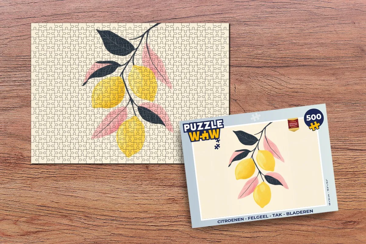 PuzzleWow Citroenen Legpuzzel 500 Stuks - Felgeel