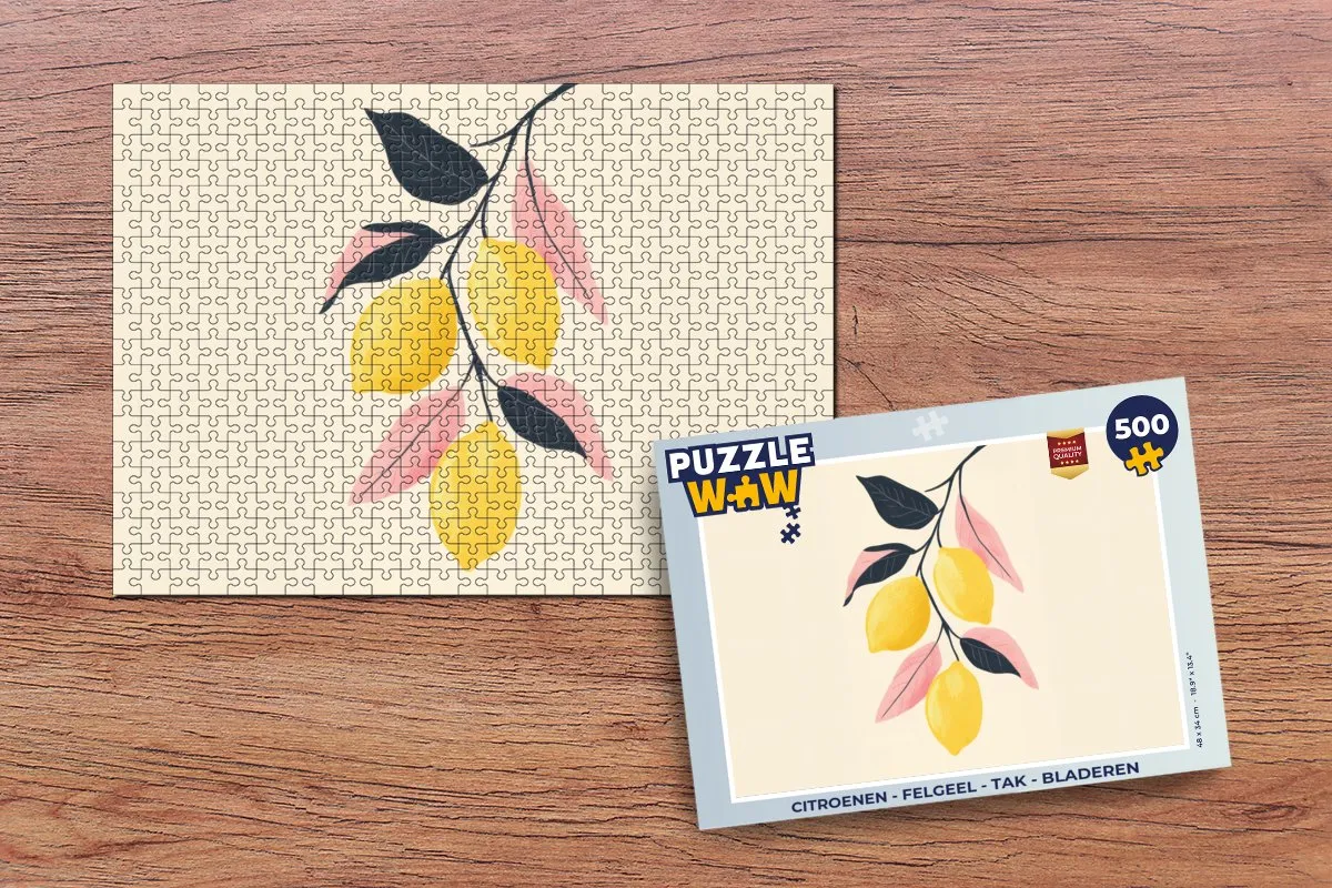 PuzzleWow Citroenen Legpuzzel 500 Stuks - Felgeel