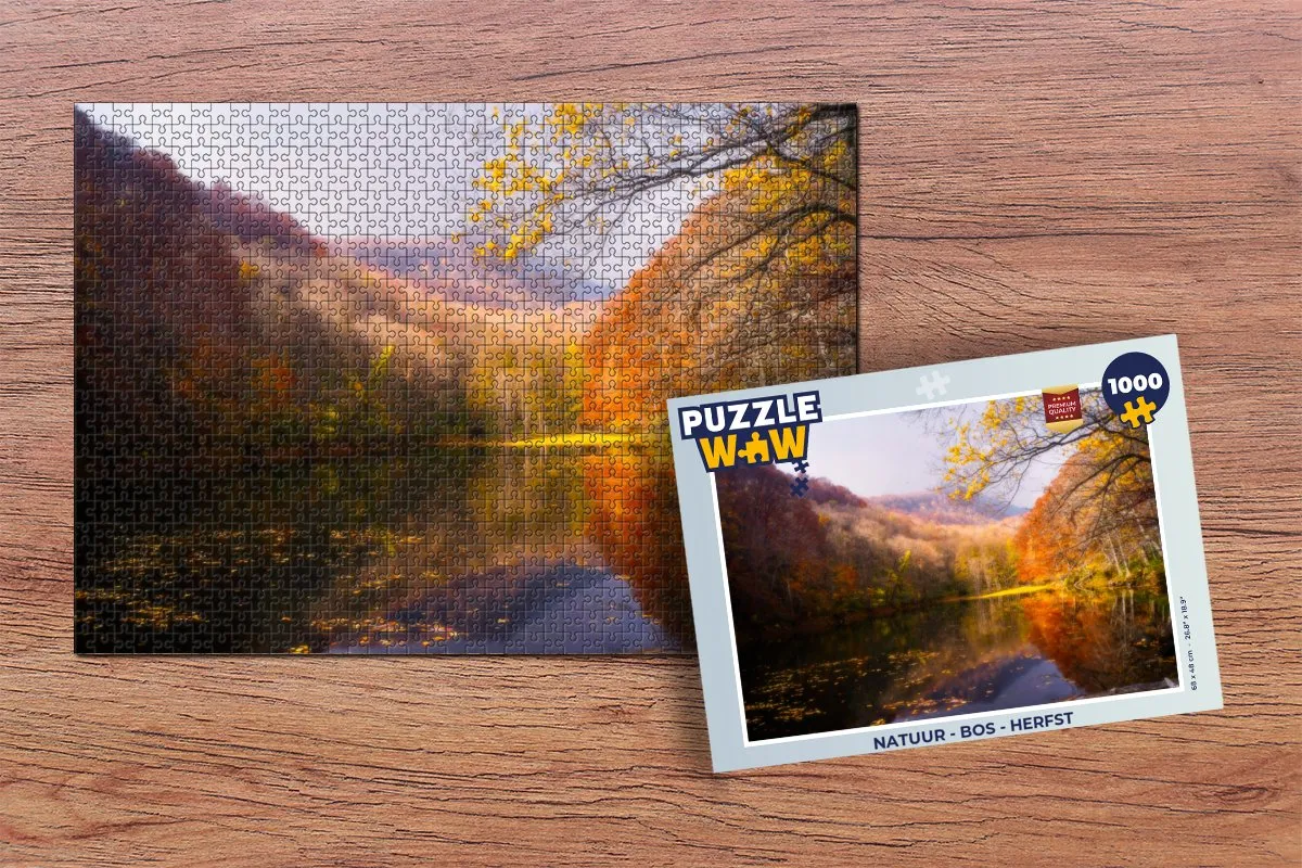 PuzzleWow Natuur Bos Herfst Legpuzzel 1000 Stuks - Multicolor