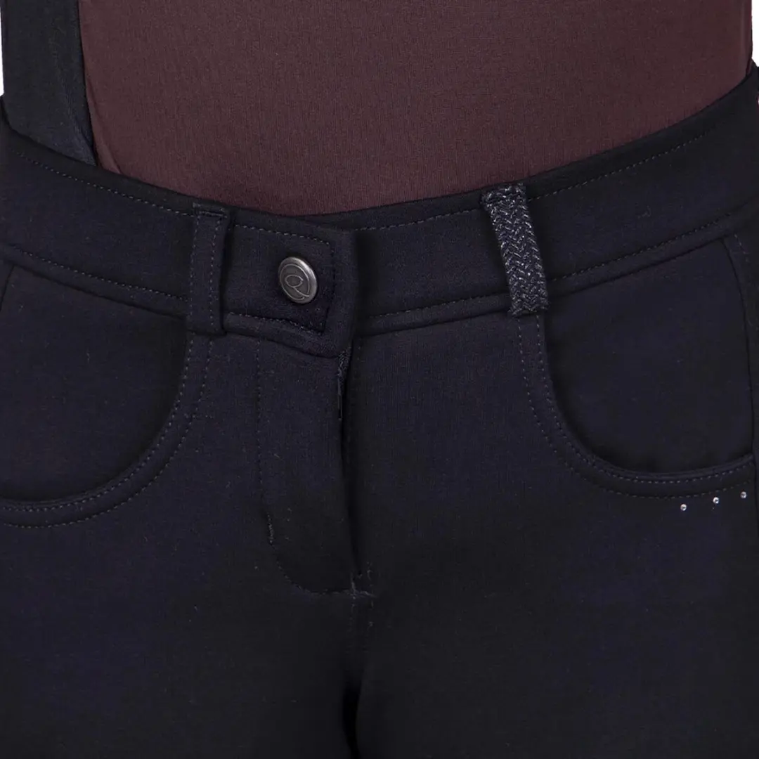 QHP Rijbroek Kae Knie Grip Kids 152 - Zwart - afbeelding 6 van 6