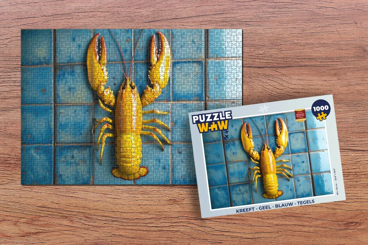 PuzzleWow Kreeft Puzzel 1000 Stuks - Geel/Blauw