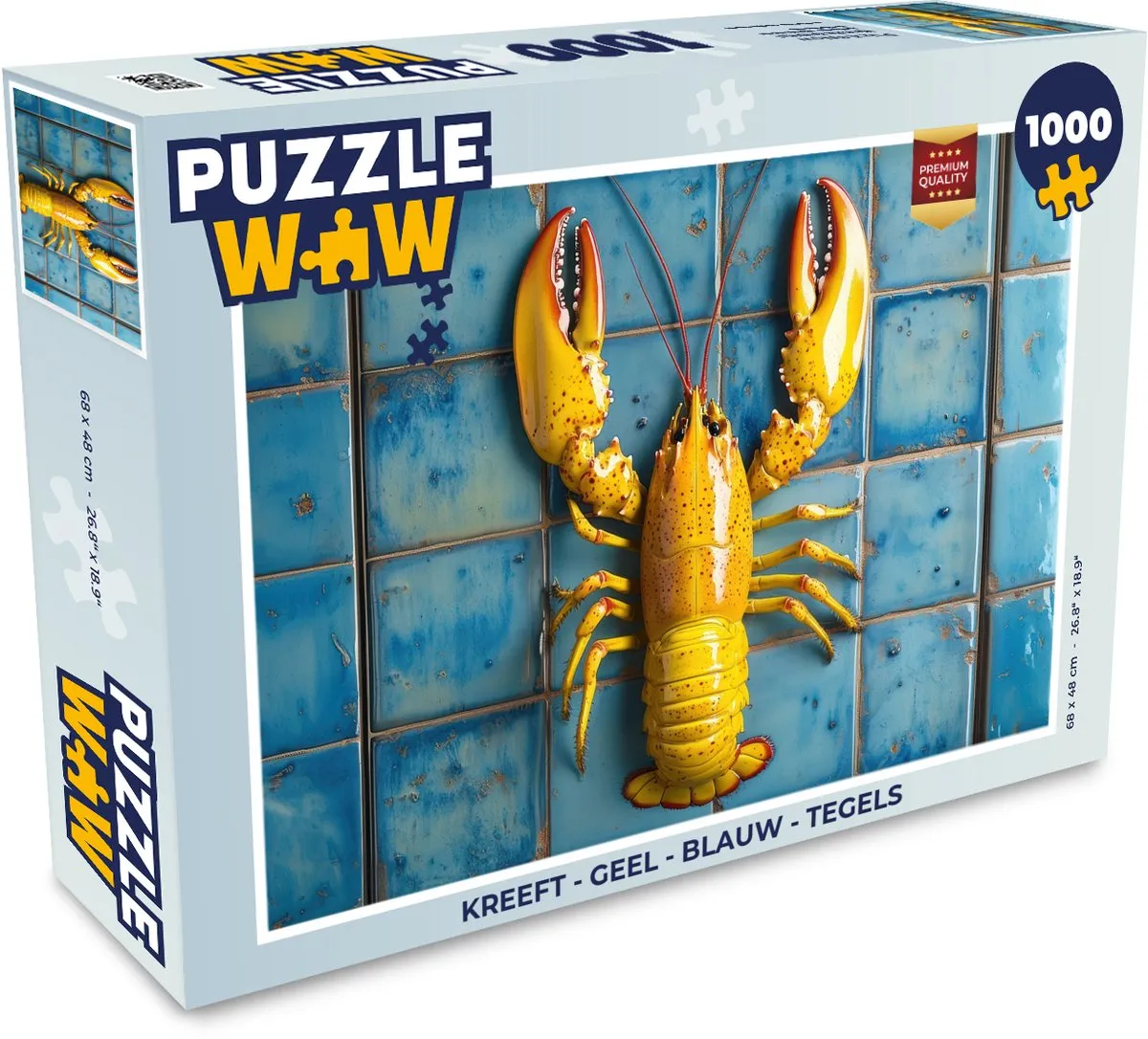 PuzzleWow Kreeft Puzzel 1000 Stuks - Geel/Blauw