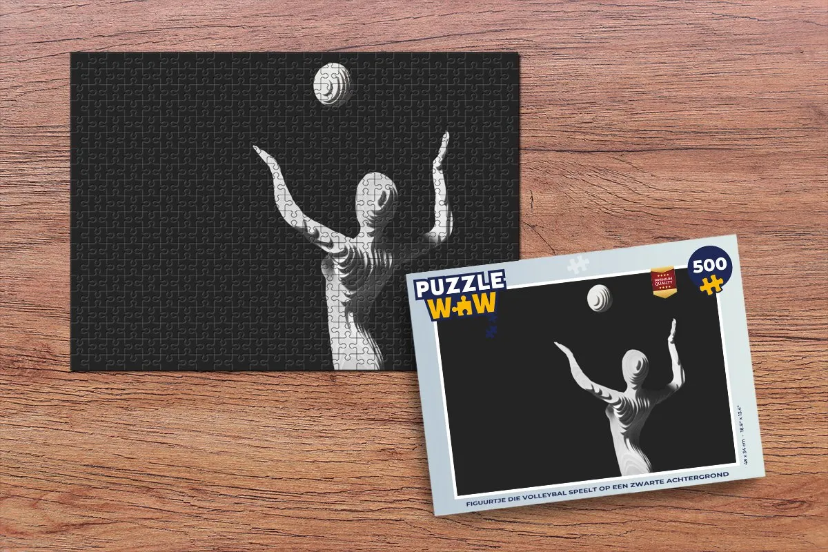 PuzzleWow Volleybal Legpuzzel 500 Stuks - Multicolor