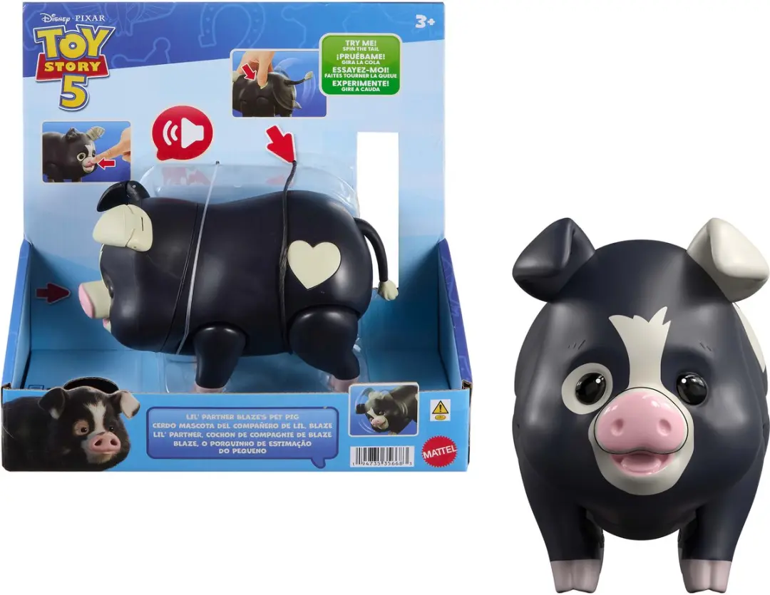 Mattel Toy Story 5 knuffel Blaze's Pet Pig pluche speelgoed.