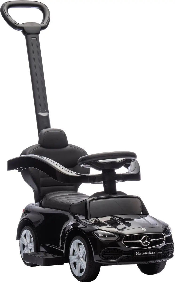 AIYAPLAY Ride-on Sliding Car-Kunststoff, Stahl-91L x 40B x 83H cm-Schwarz