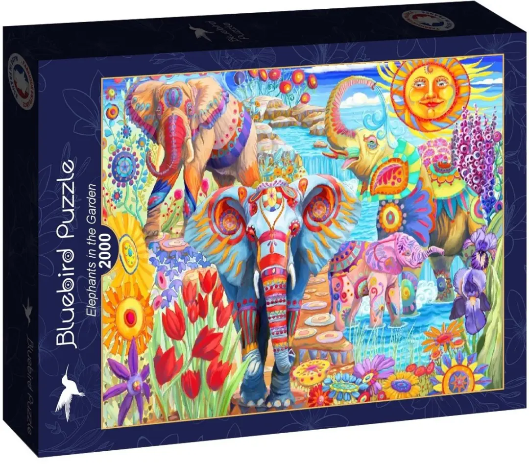 Bluebird Puzzle Elephants in the Garden 2000 Stuks - 90015