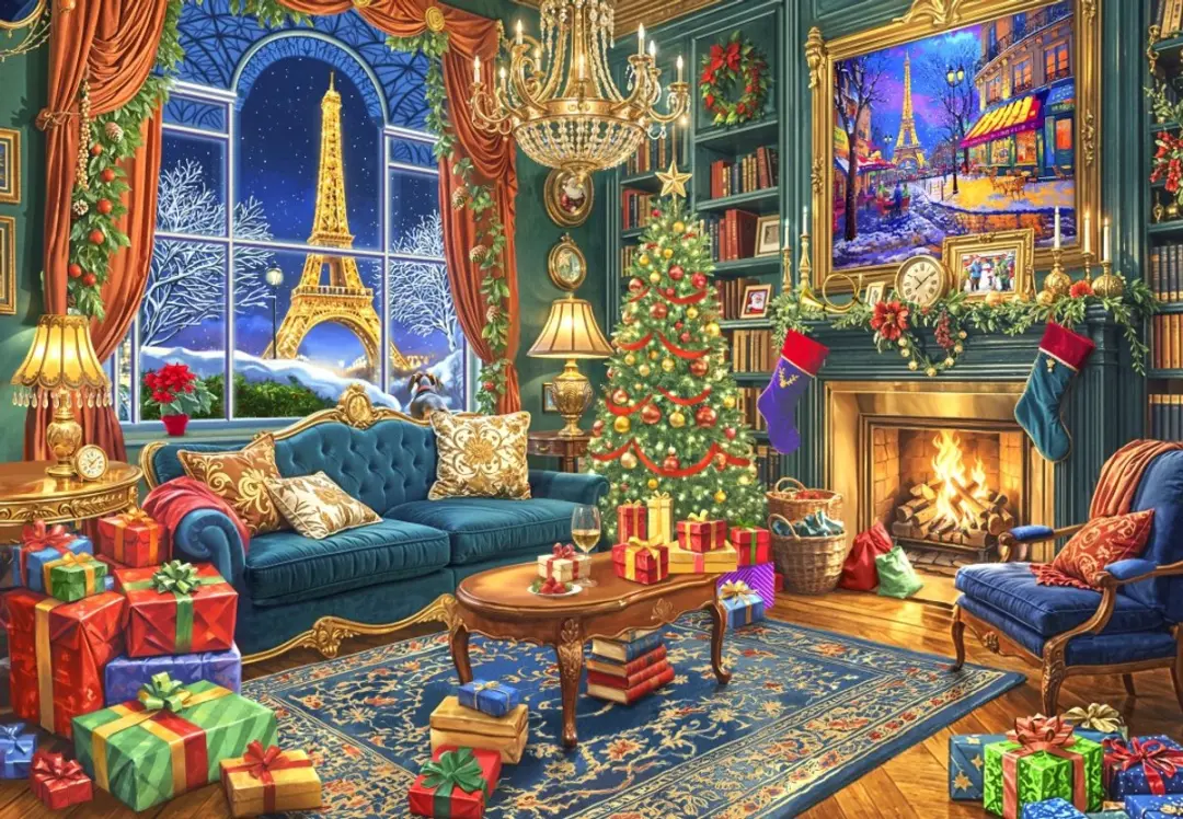 Bluebird Puzzle Christmas in Paris 2000 Stuks