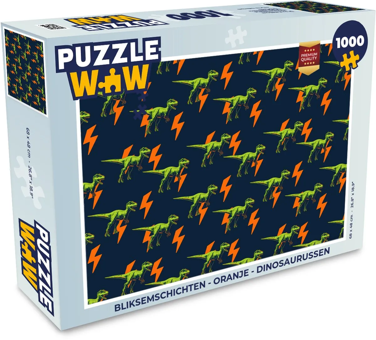 PuzzleWow Legpuzzel Bliksemschichten Dinosaurussen 1000 Stuks