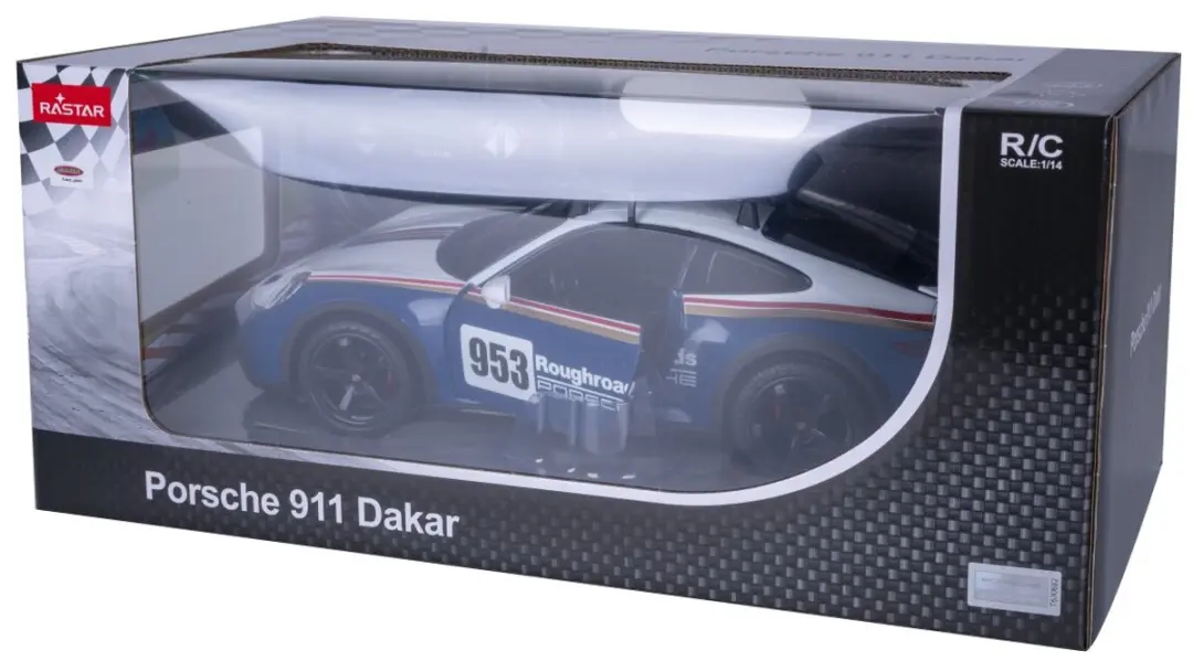 Jamara 402212 RC Auto Porsche 911 Dakar - 1:14 - Wit/Blauw - afbeelding 6 van 6