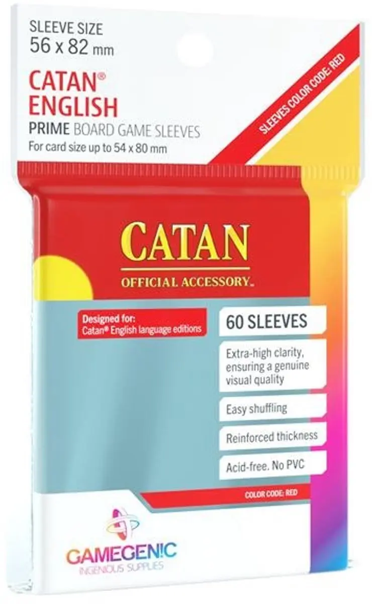 Gamegenic Prime Board Game Sleeves Catan Rood