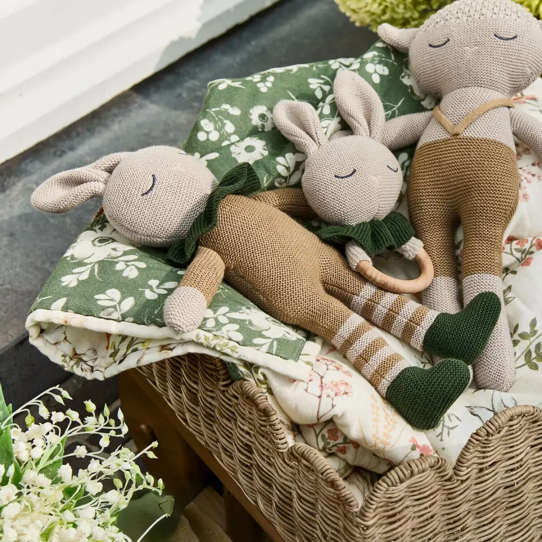 Loberon Knuffeltje Cuddlecloud - Beige/Groen