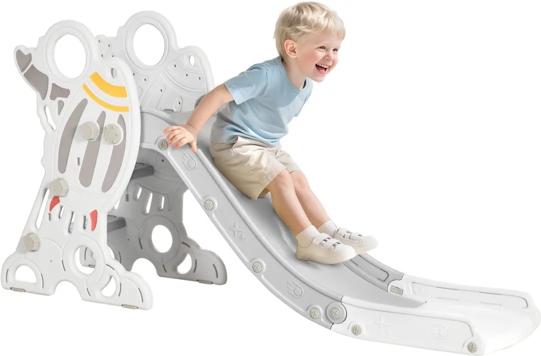 AIYAPLAY Kids Slide PE, Polypropylen 157L x 46,5B x 80H cm Grau