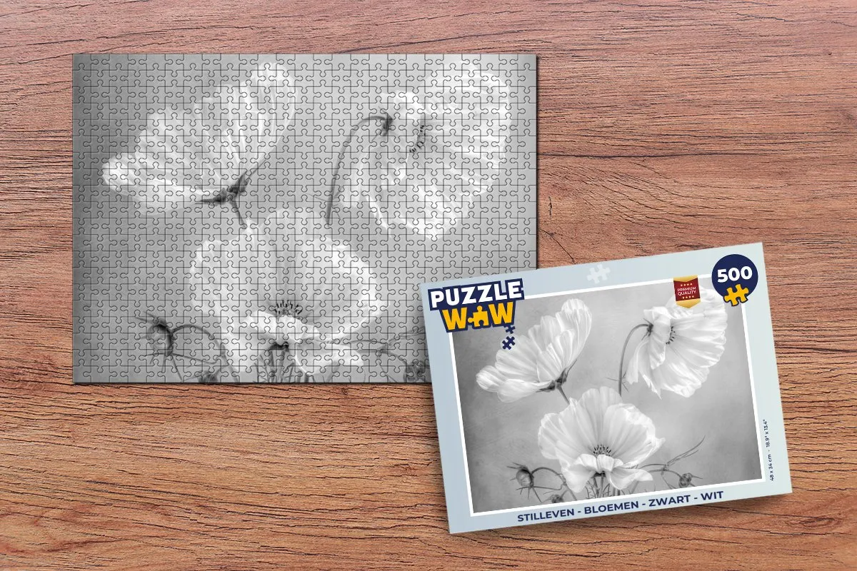 PuzzleWow Stilleven Bloemen Legpuzzel 500 Stuks - Multicolor
