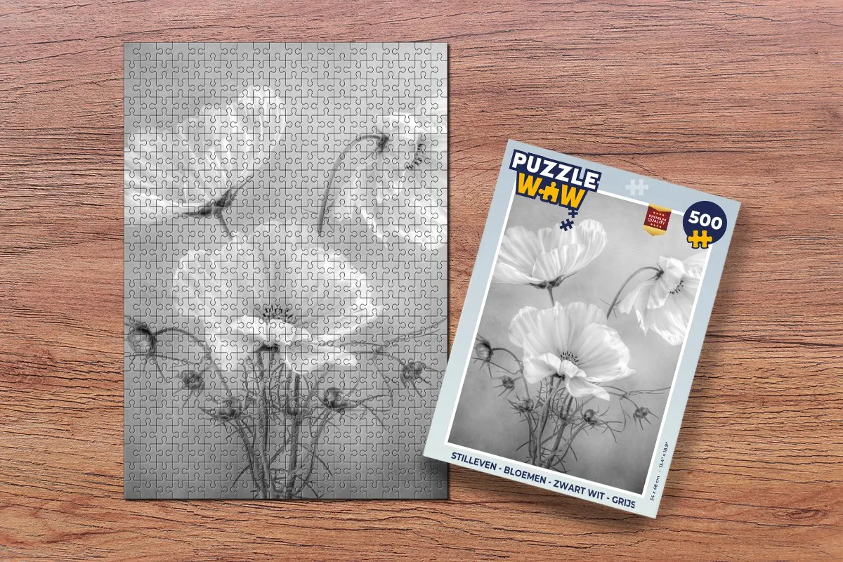 PuzzleWow Stilleven Bloemen Legpuzzel 500 Stuks - Multicolor