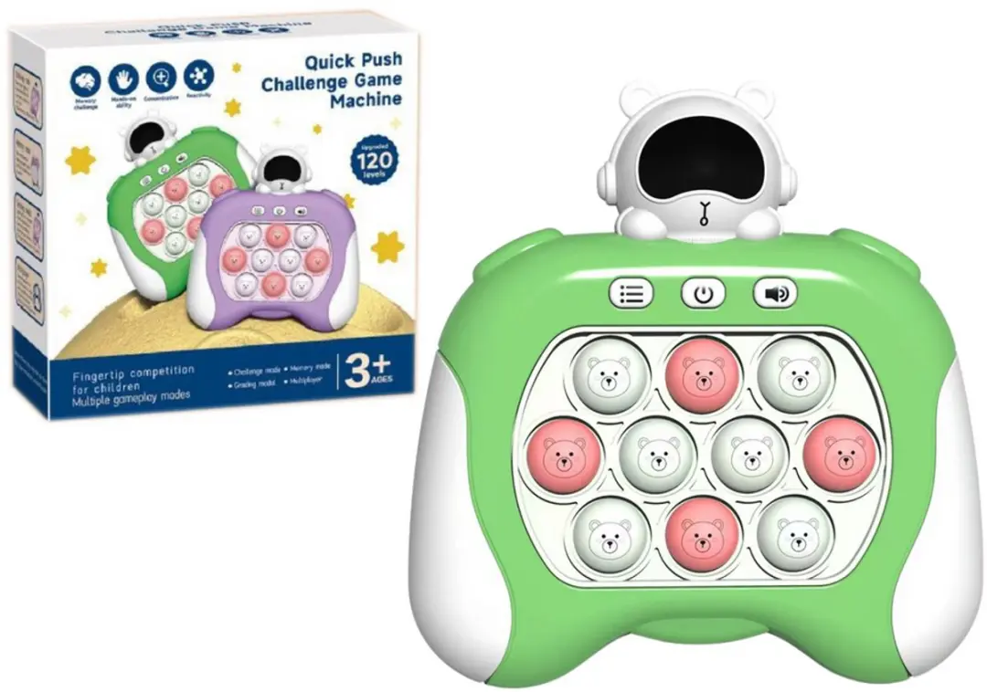 Space Pop It Sensory Game Verlichting op batterijen klinkt groen