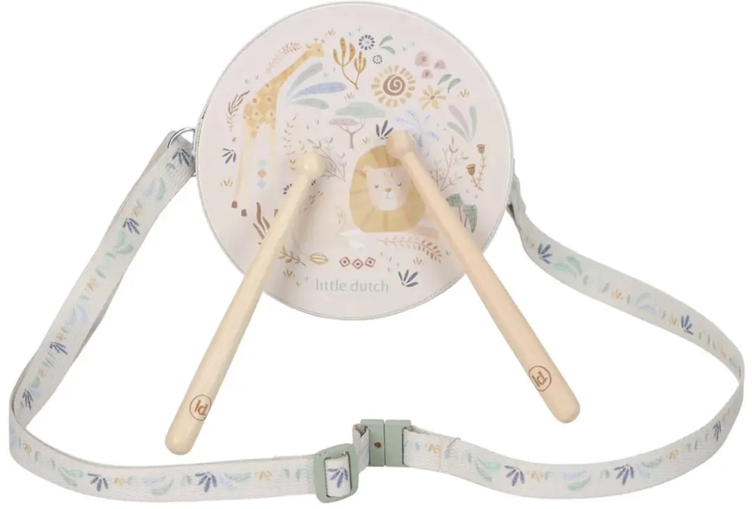 Little Dutch Muziektrommel Safari Friends - Groen - afbeelding 4 van 6