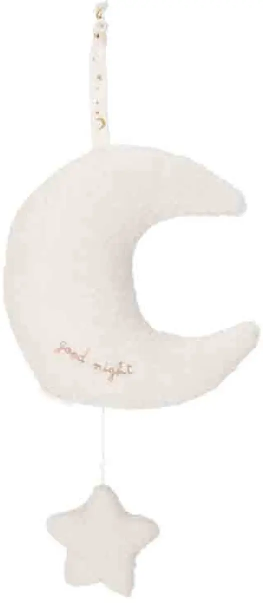 Little Dutch Newborn Naturals Muziekdoos Maan - Wit - afbeelding 3 van 4