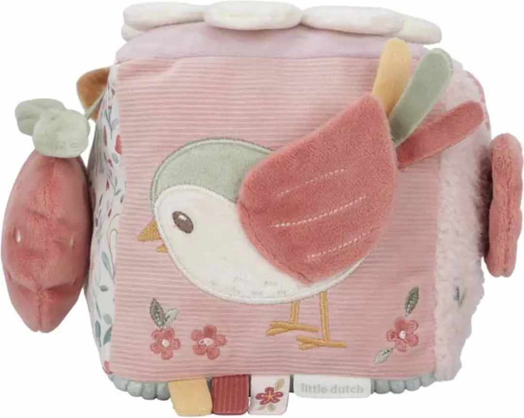 Little Dutch Zachte Activiteitenkubus Fairy Garden - Roze - afbeelding 3 van 6