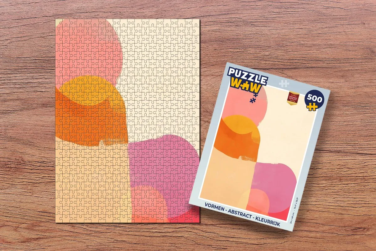 PuzzleWow Abstract Legpuzzel 500 Stuks - Vormen - Kleurrijk