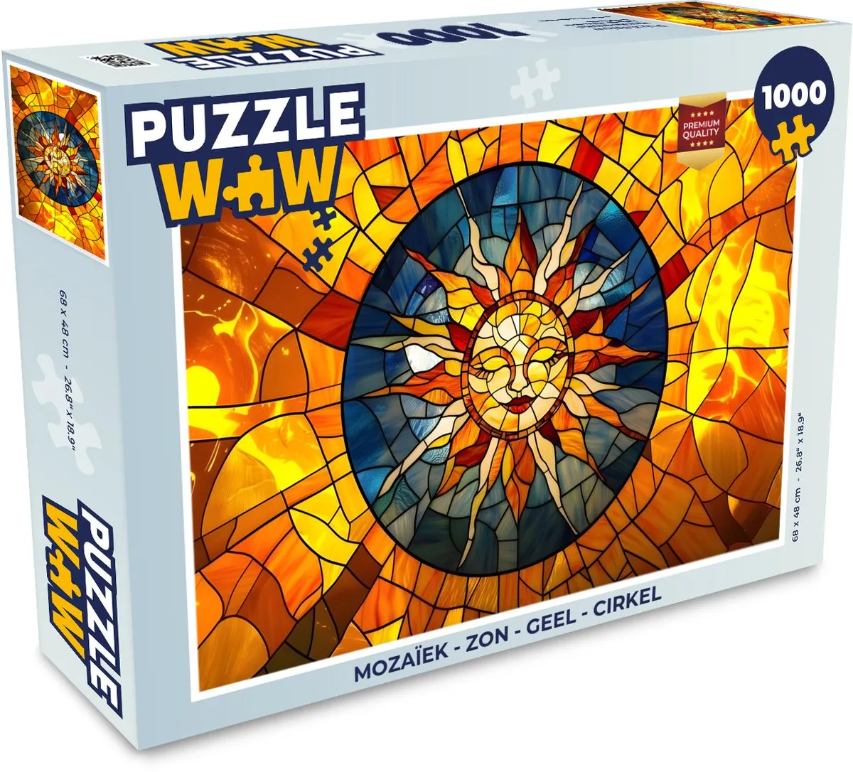 PuzzleWow Mozaïek Zon Legpuzzel 1000 Stuks