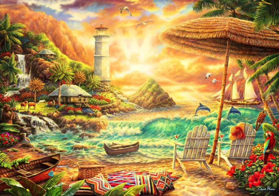 Bluebird Puzzle Love the Beach