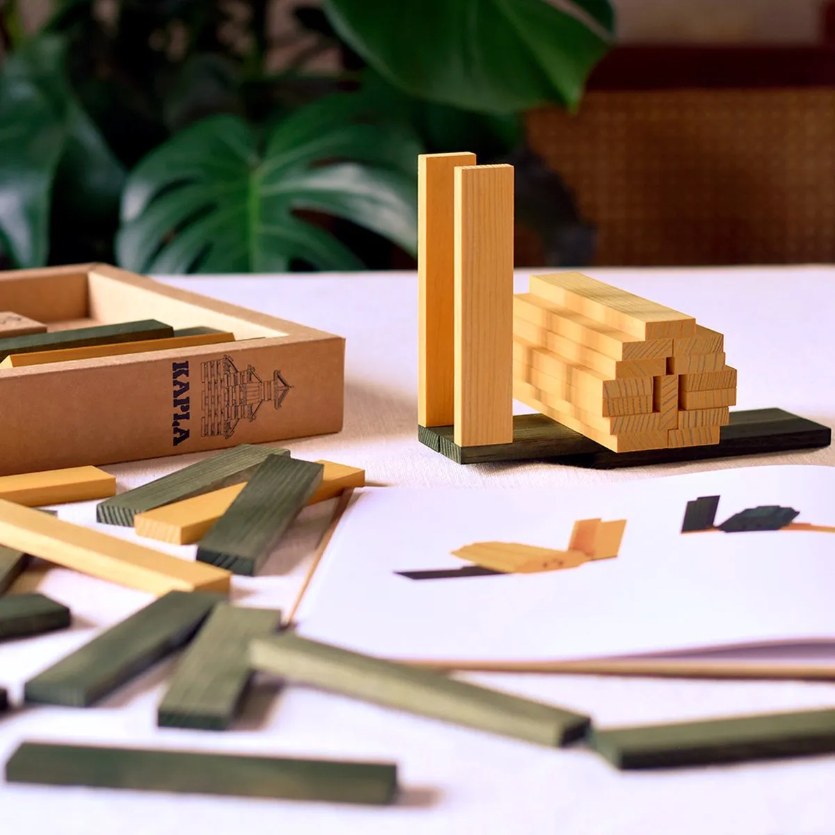 Kapla Kleur Constructiespeelgoed 40 Stuks - Groen/Geel