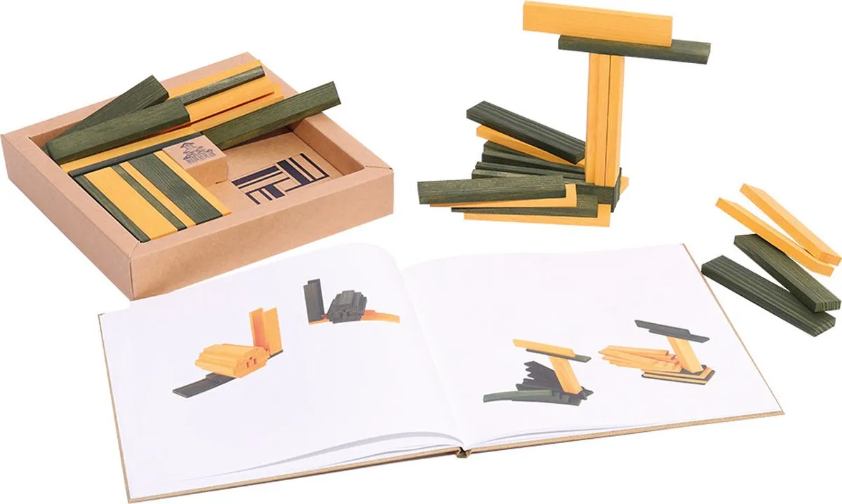 Kapla Kleur Constructiespeelgoed 40 Stuks - Groen/Geel