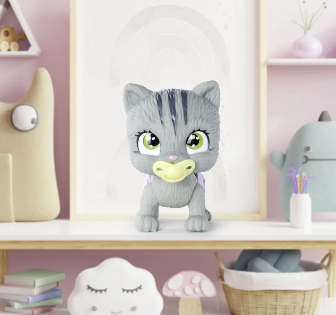 Simba Pamper Petz Kat Speelfiguur - Grijs/Zwart/ Groen