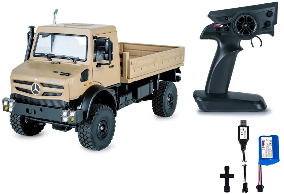 Jamara Mercedes-Benz Unimog U5023 RC Auto 1:14 - 2,4GHz - afbeelding 3 van 6