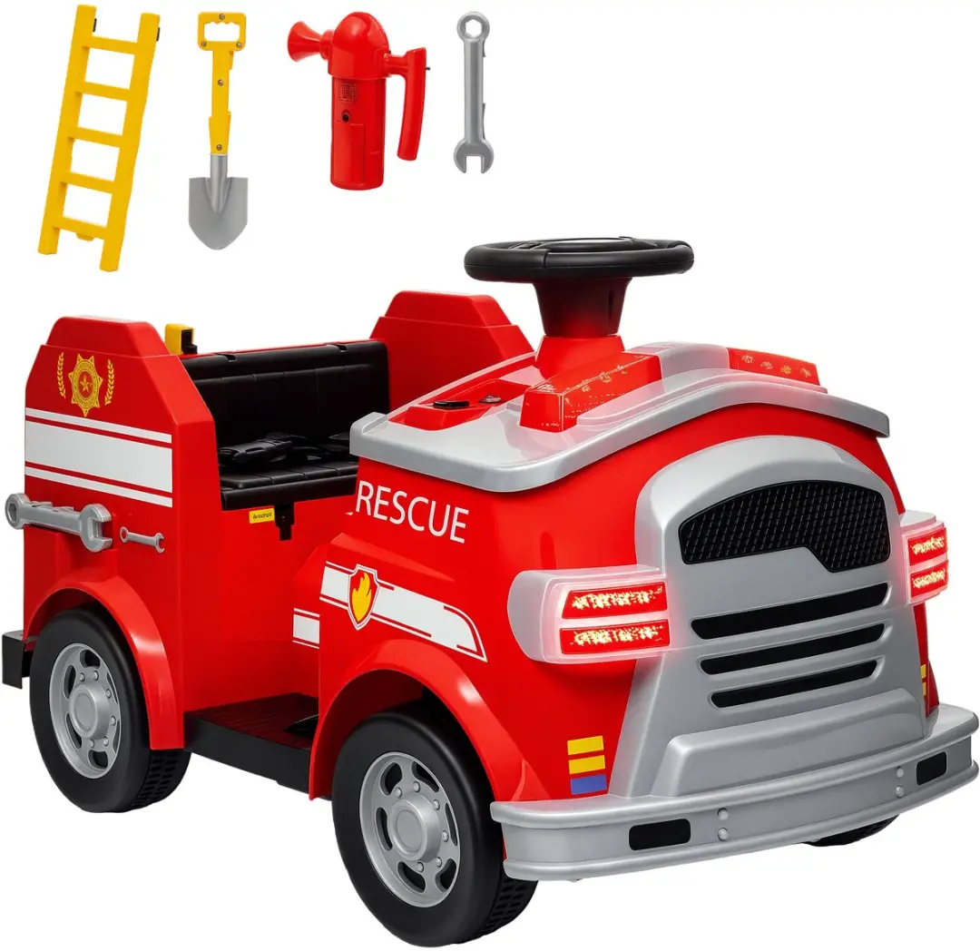 AIYAPLAY-Kinder Elektroauto-Kunststoff, Stahl-86L x 49B x 52H cm-Rot
