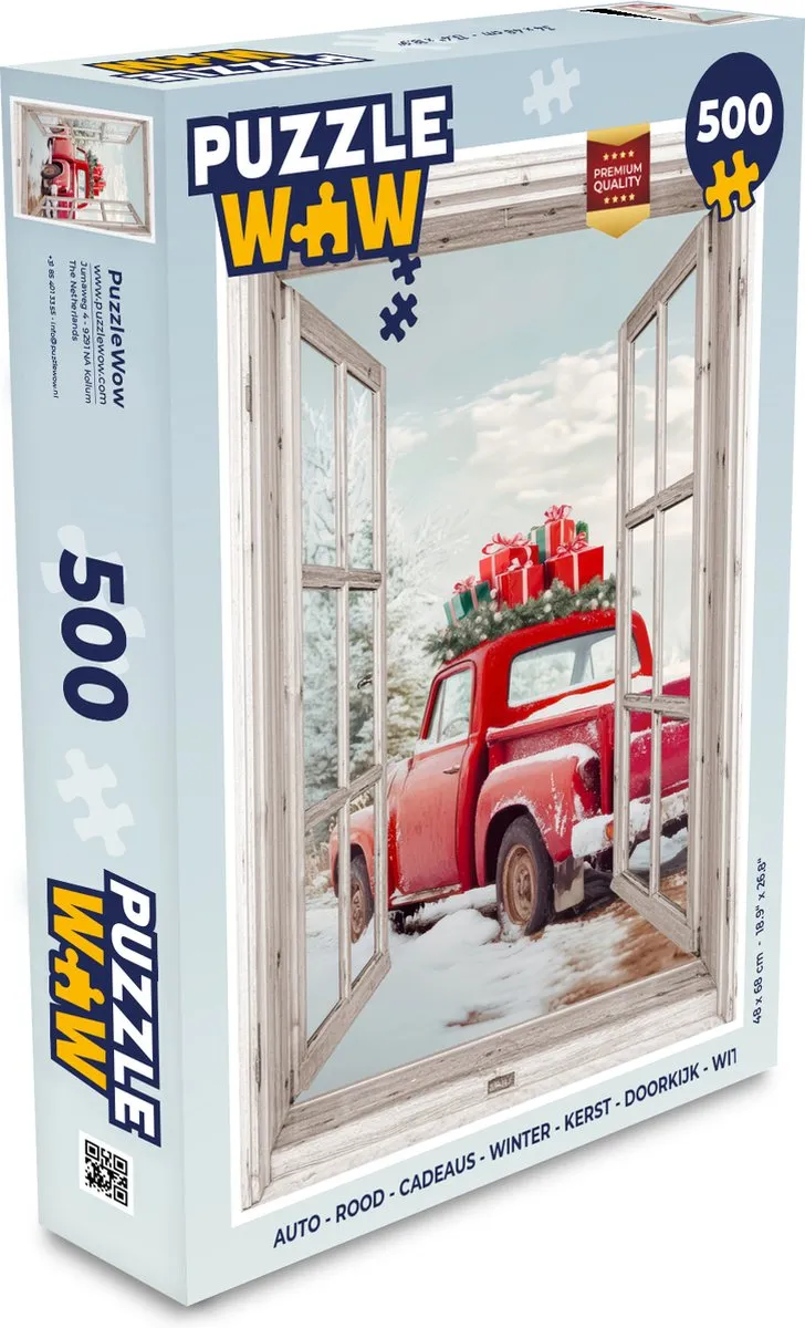 PuzzleWow Auto Kerstpuzzel 500 Stuks