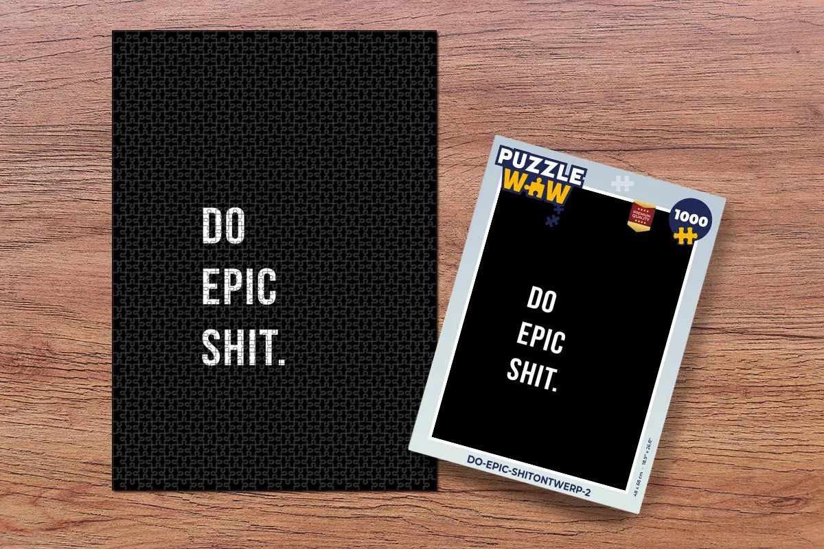 PuzzleWow Quotes Do Epic Shit Legpuzzel 1000 Stuks - Multicolor