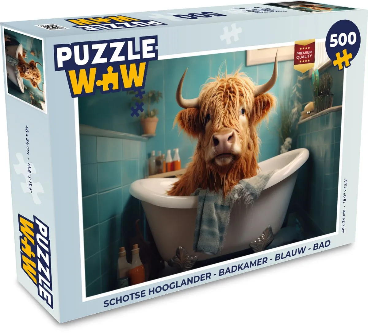 PuzzleWow Schotse Hooglander Puzzle 500 Stuks