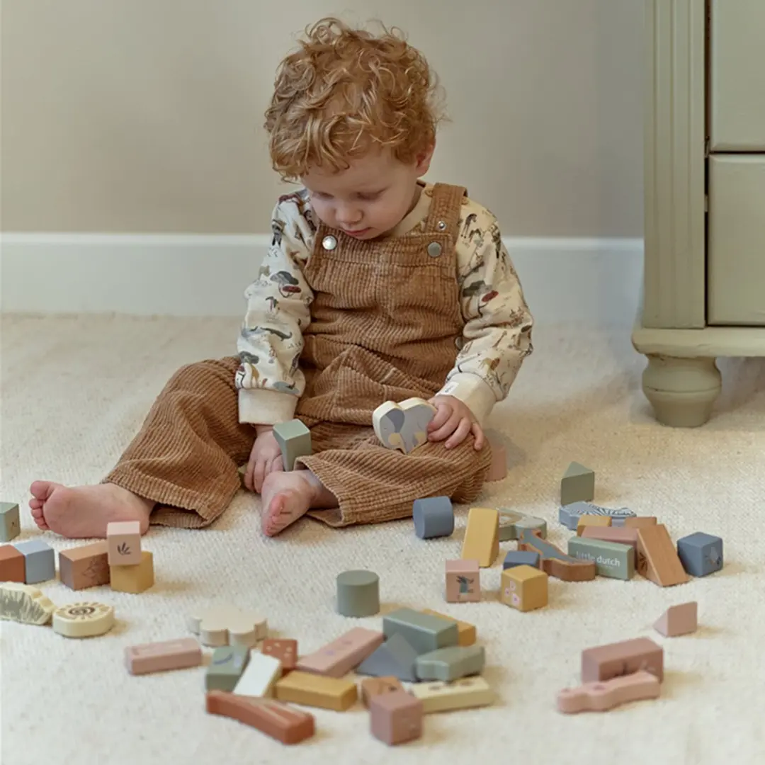 Little Dutch Bouwblokken Safari Friends - 50 Stuks - Multicolor