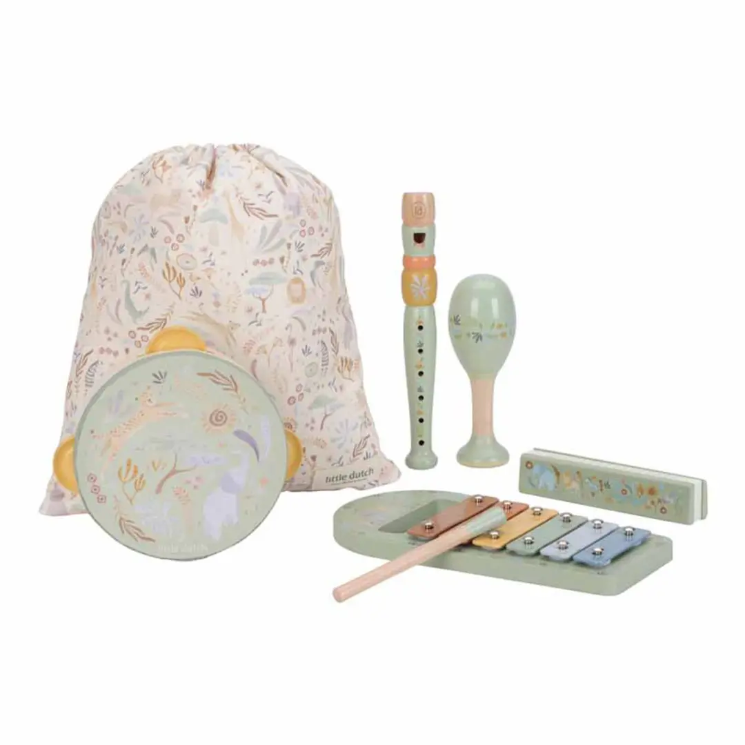 Little Dutch Safari Friends Muziekset - Groen - afbeelding 3 van 6