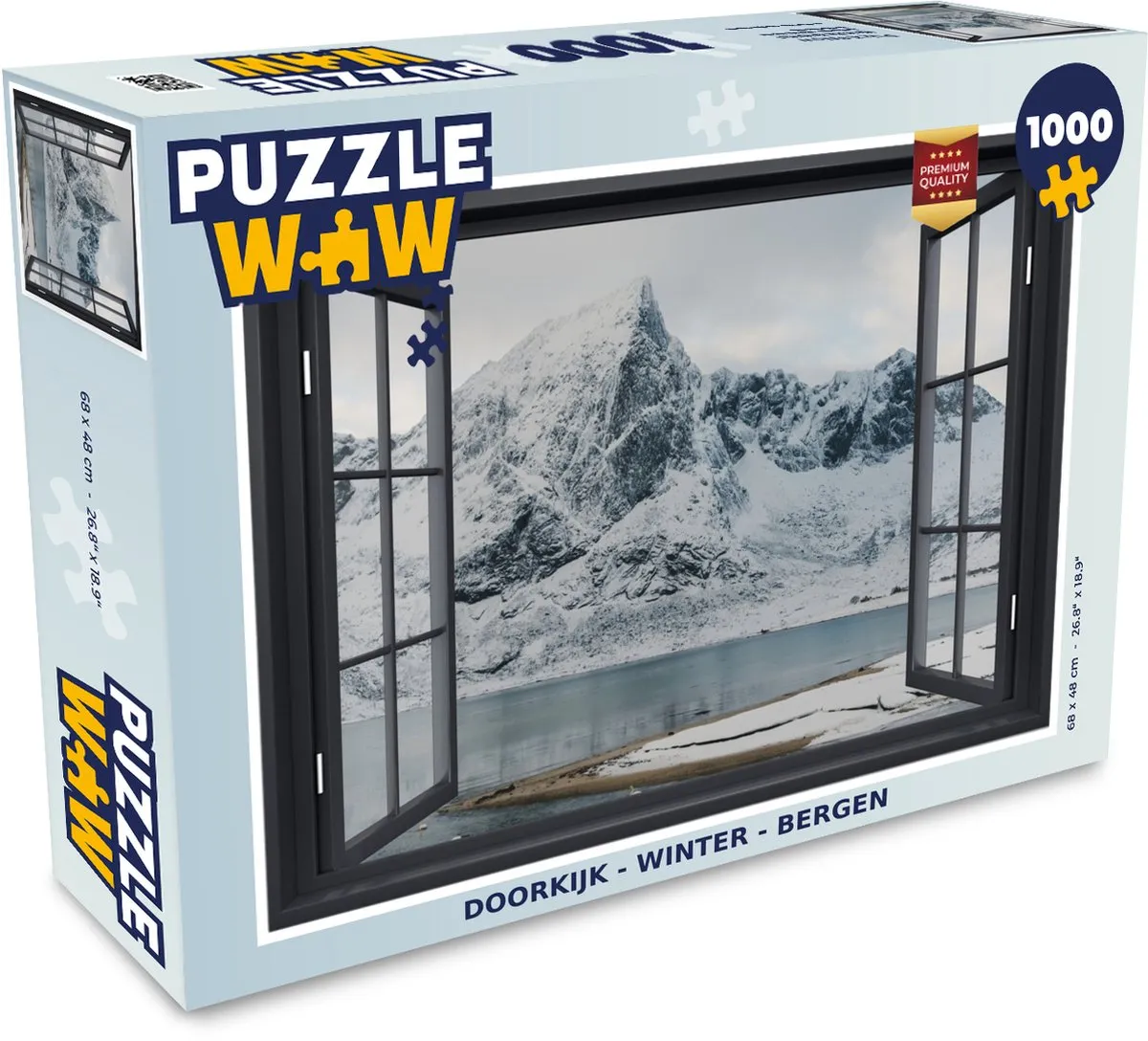 PuzzleWow Doorkijk Winter Berg Legpuzzel 1000 Stuks